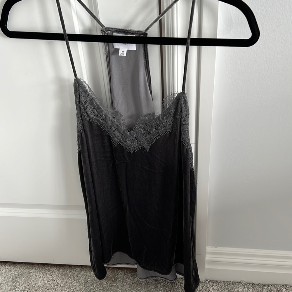 Cami NYC velvet camisole - charcoal, size medium